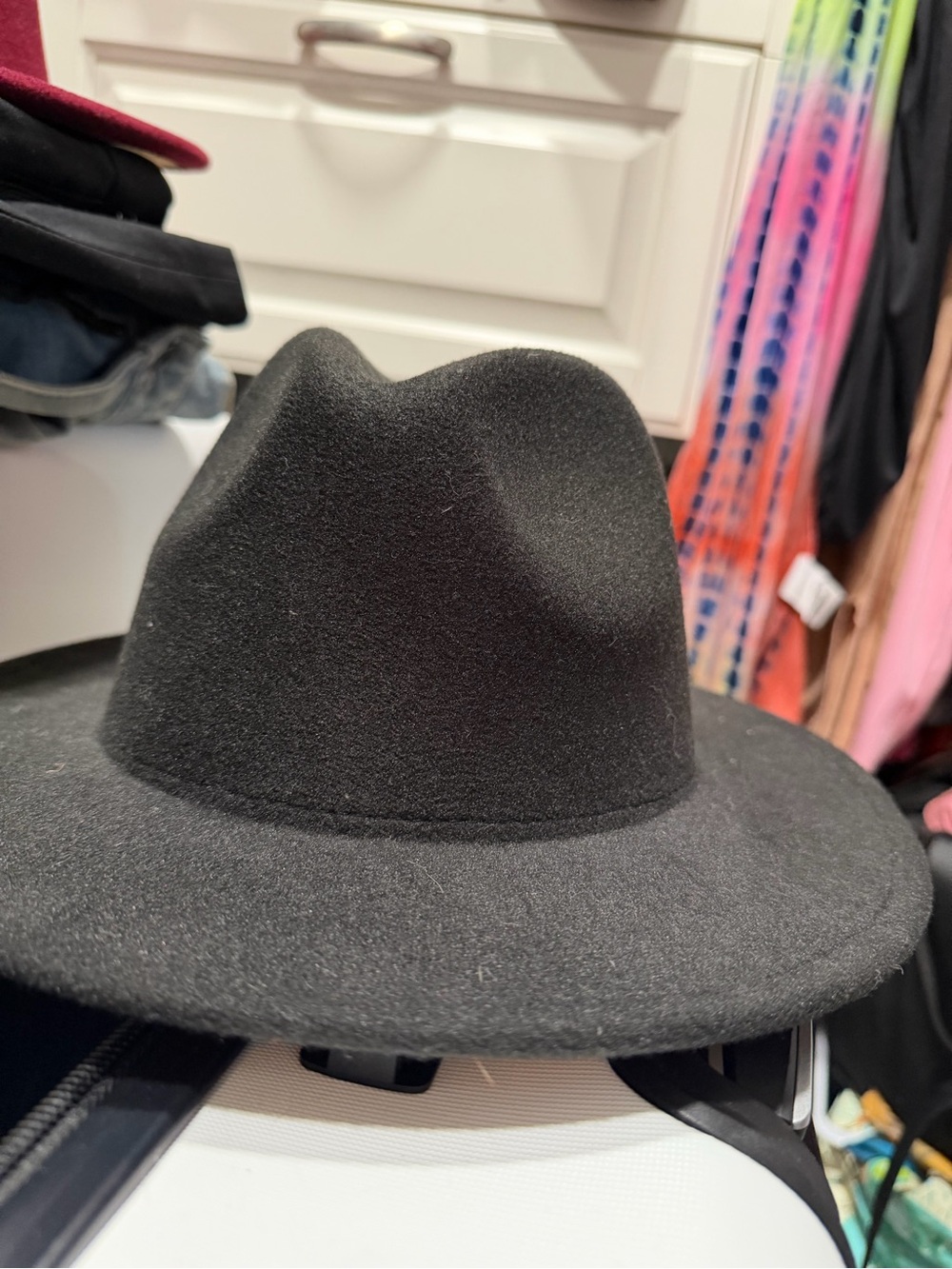 Black Felt Fedora Hat